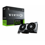 MSI Gaming RTX 5070 12G Ventus 2X OC Graphics Card (12GB GDDR7, 192-bit, Extreme Performance: 2557 MHz, DisplayPort x3 2.1a, HDMI 2.1b)
