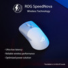 Asus ROG Keris Wireless AimPoint Gaming Mouse, Tri-mode connectivity, 36000 DPI sensor, 5 programmable buttons, ROG SpeedNova, Replaceable switches, Paracord cable, White