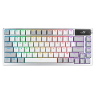 ASUS ROG Azoth 75 Wireless DIY Custom Gaming Keyboard, OLED display, Gasket-Mount, Three-Layer Dampening, Hot-Swappable Pre-lubed ROG NX Storm Switches & Keyboard Stabilizers, PBT Keycaps - White